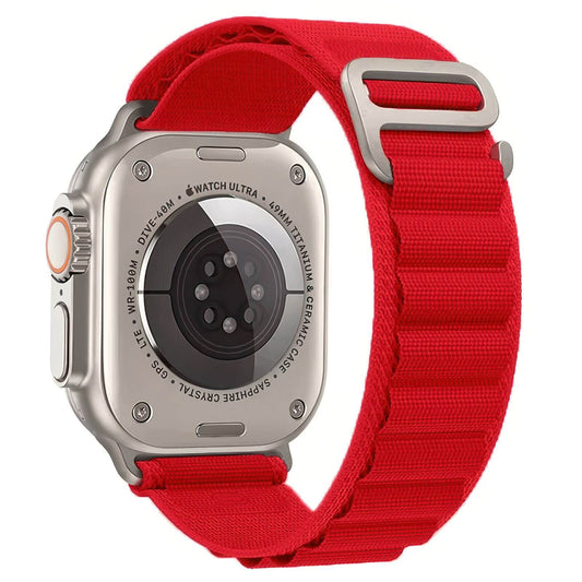 Alpine Loop Watch Strap For Apple Watch In Red The Thrifty Gentleman