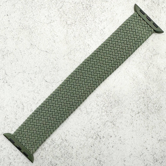 Braided Elastic Watch Band For Apple Watch in Army Green 1