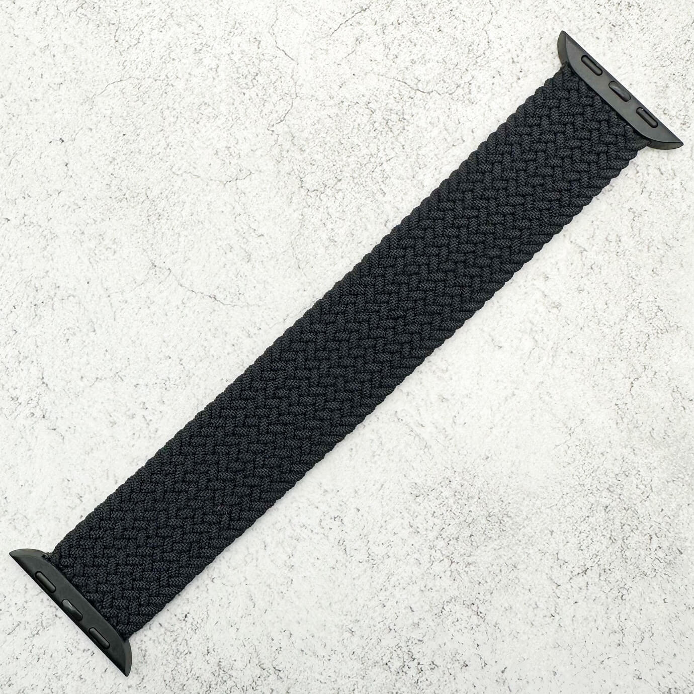 Braided Elastic Watch Band For Apple Watch in Black 1