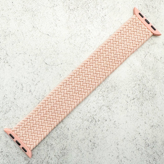 Braided Elastic Watch Band For Apple Watch in Starlight Pink Sand 1