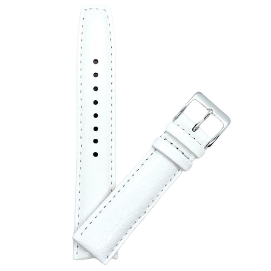 Buffalo Grain Genuine Leather Watch Strap White 2