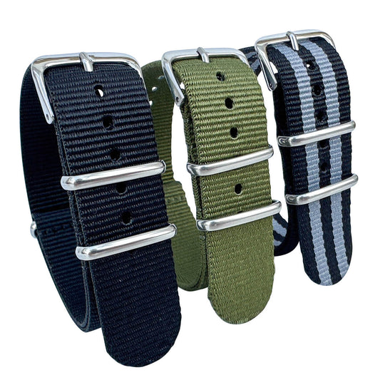 Classic NATO Watch Strap 3-Pack Bundle