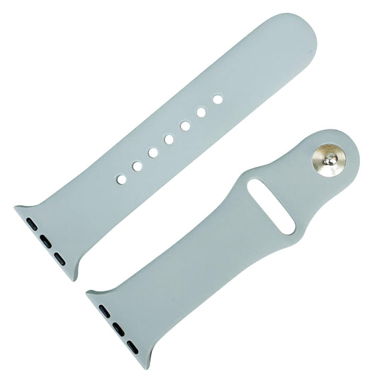 Classic Silicone Strap For Apple Watch In Fog Grey From The Thrifty Gentleman