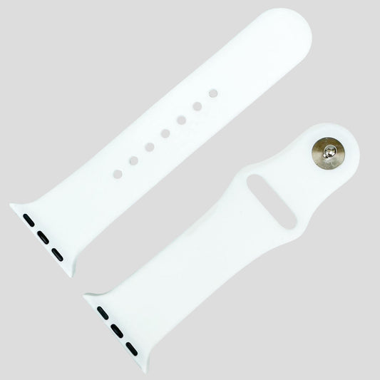 Classic Silicone Strap For Apple Watch In Frost White From The Thrifty Gentleman