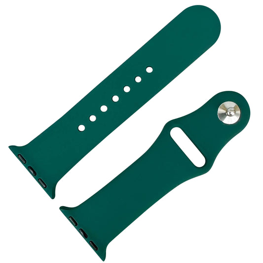 Classic Silicone Strap For Apple Watch In Olive Green From The Thrifty Gentleman