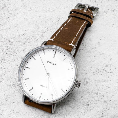 Crazy Horse Vintage Genuine Leather Watch Strap Dark Brown 5