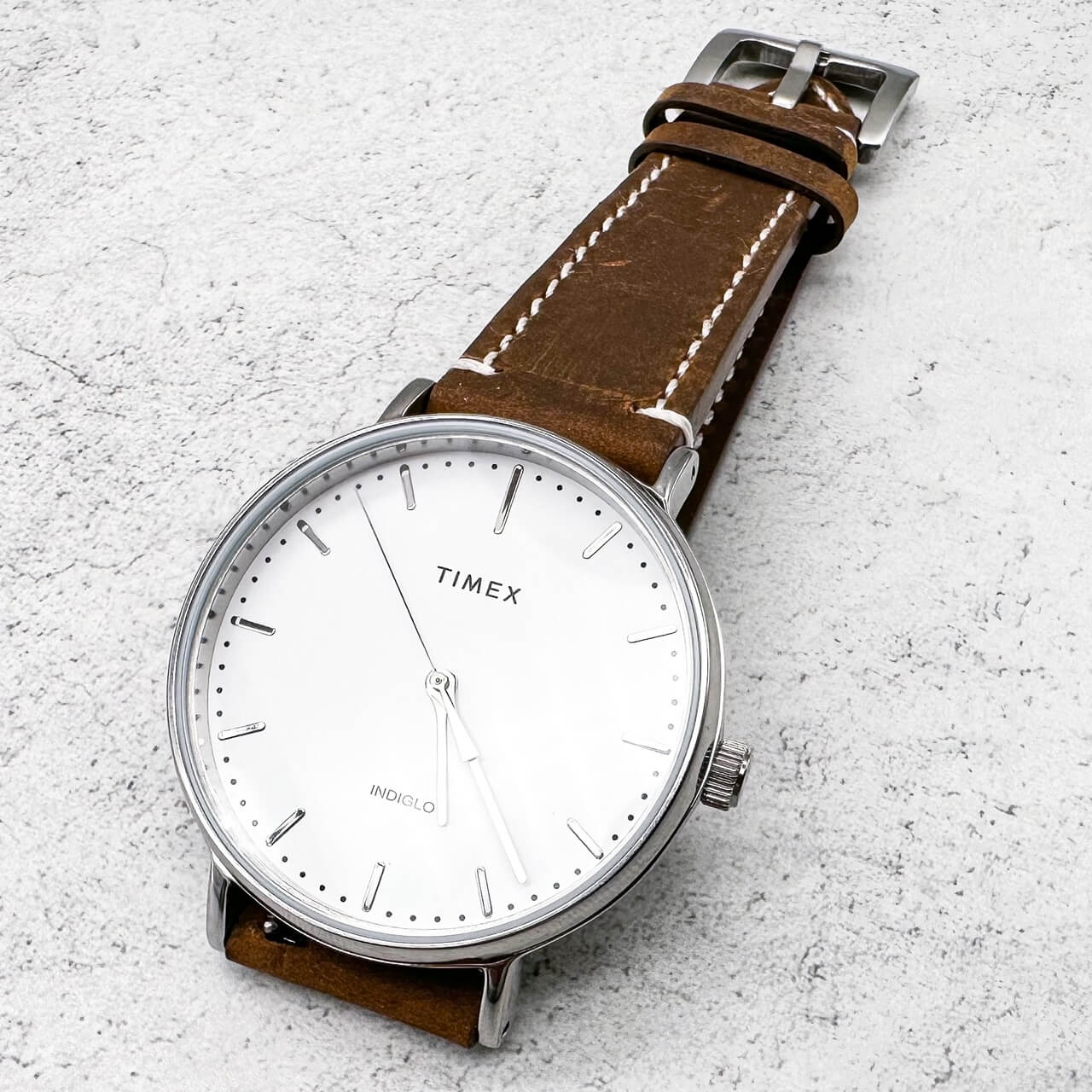 Crazy Horse Vintage Genuine Leather Watch Strap Dark Brown 5