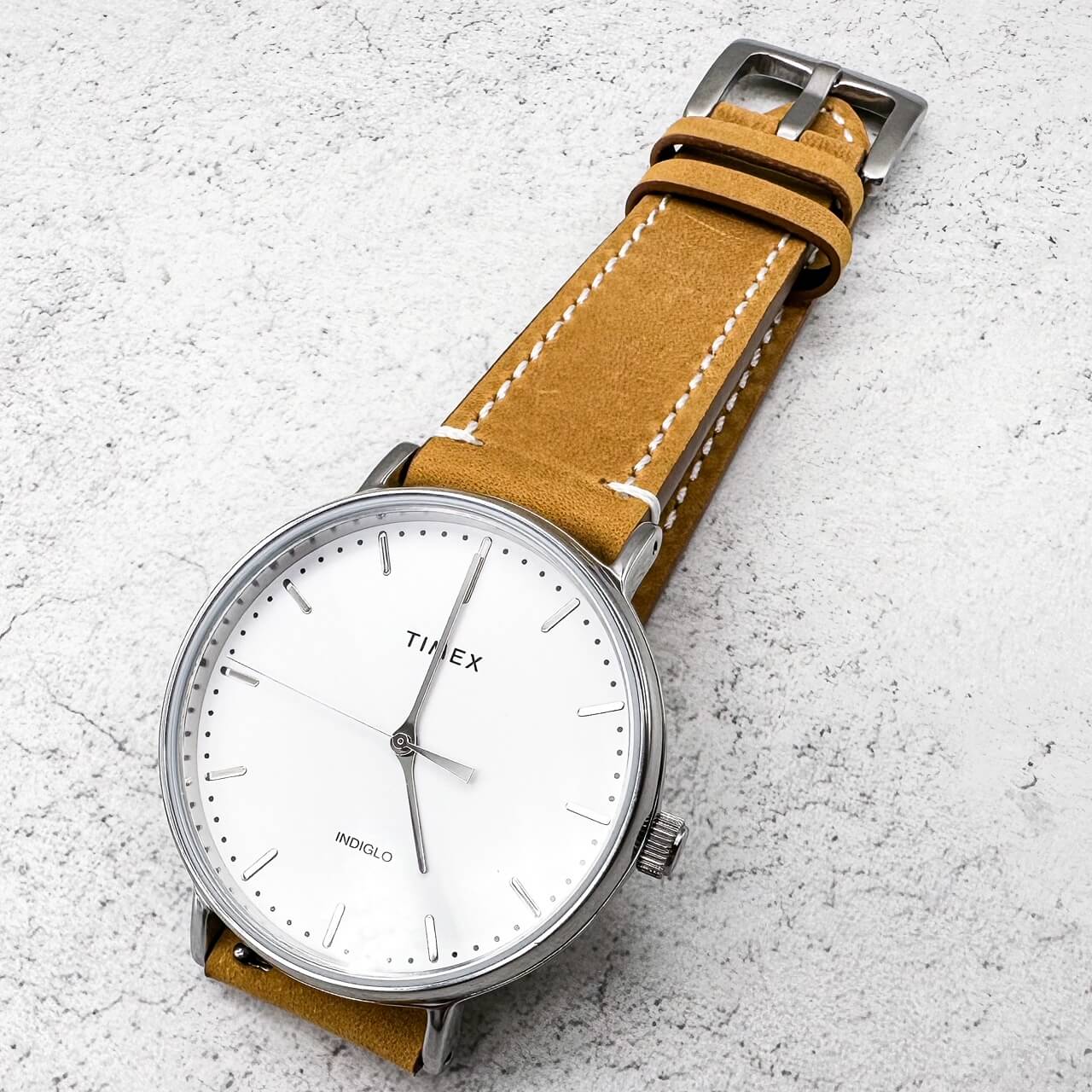 Crazy Horse Vintage Genuine Leather Watch Strap Yellow Brown 5