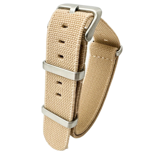 Elastic NATO Watch Strap Beige 1