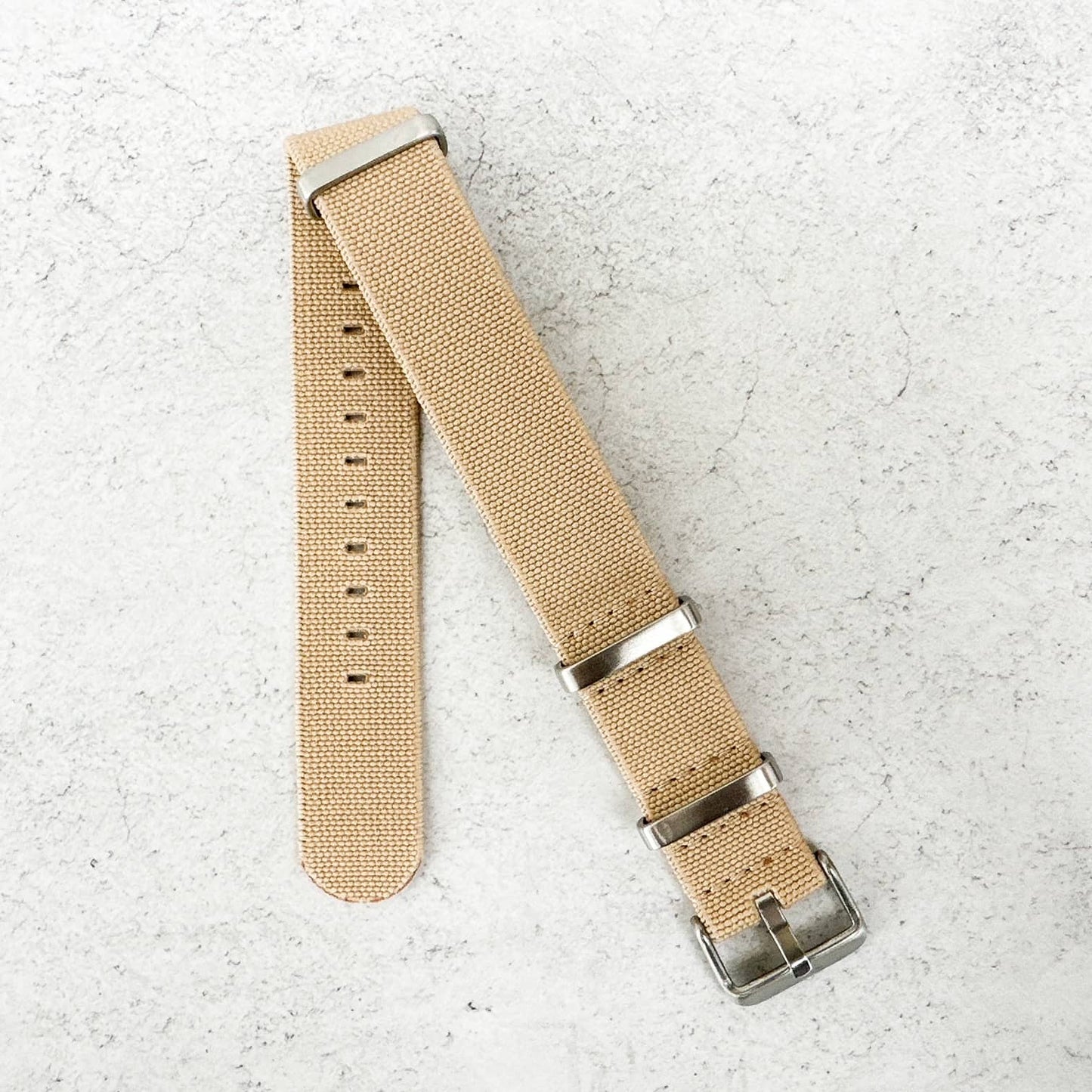 Elastic NATO Watch Strap Beige 4