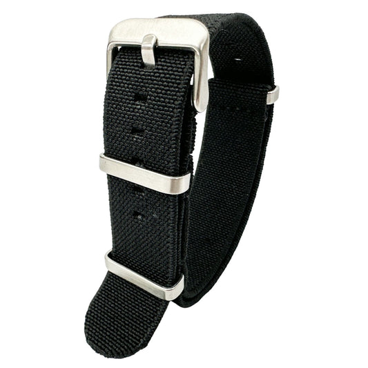 Elastic NATO Watch Strap Black 1