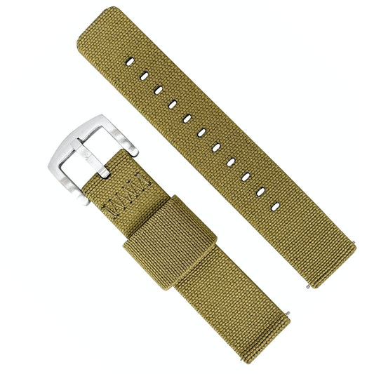 Elastic Nylon Quick Release Watch Strap Green 1