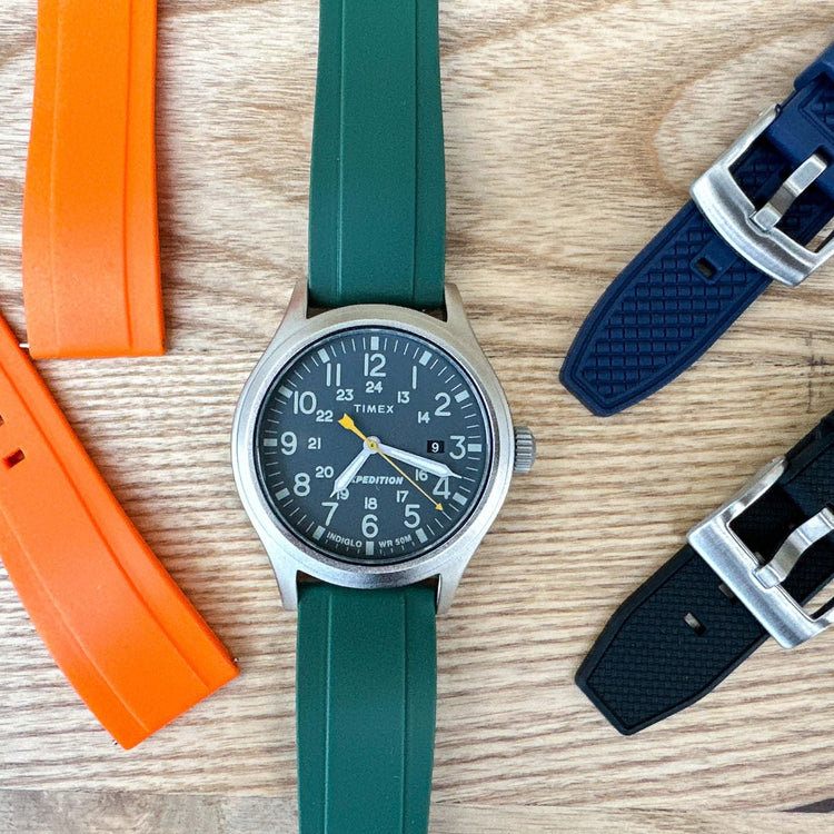 FKM rubber watch straps from The Thrifty Gentleman