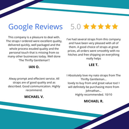 Sailcloth Nylon Leather Hybrid Watch Strap | BLACK | 20 22 24 mm