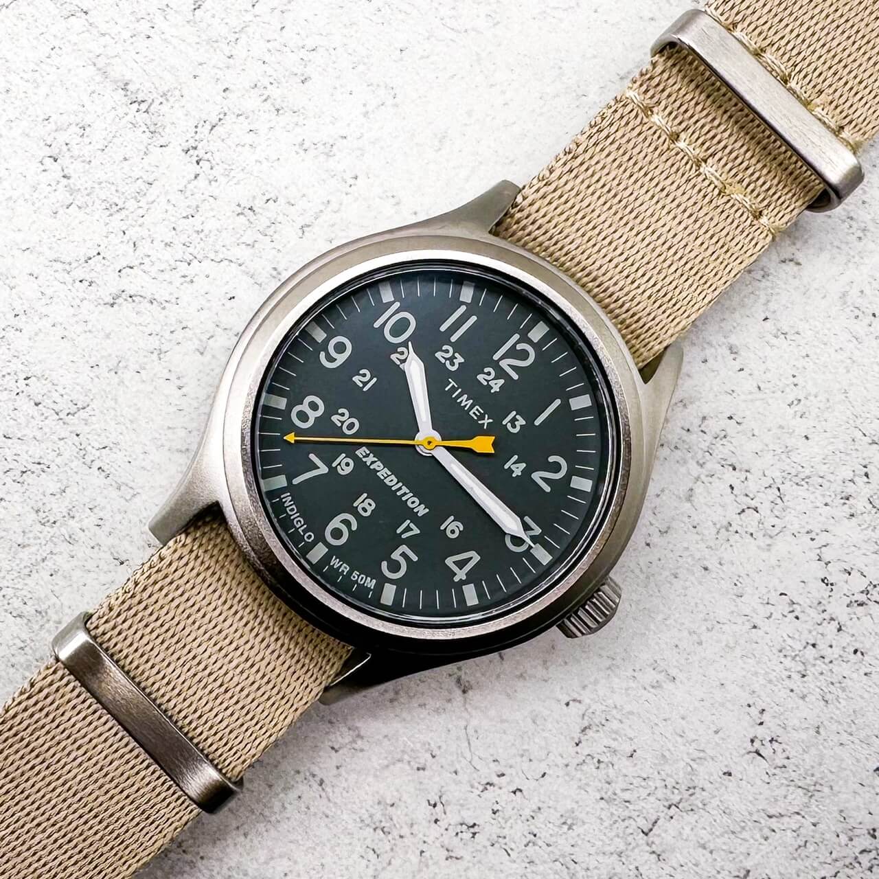 Herringbone NATO Watch Strap Beige 5