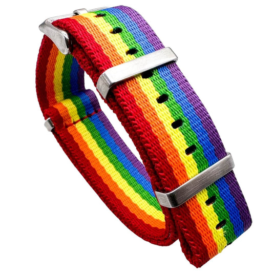 Herringbone NATO Watch Strap Rainbow 1