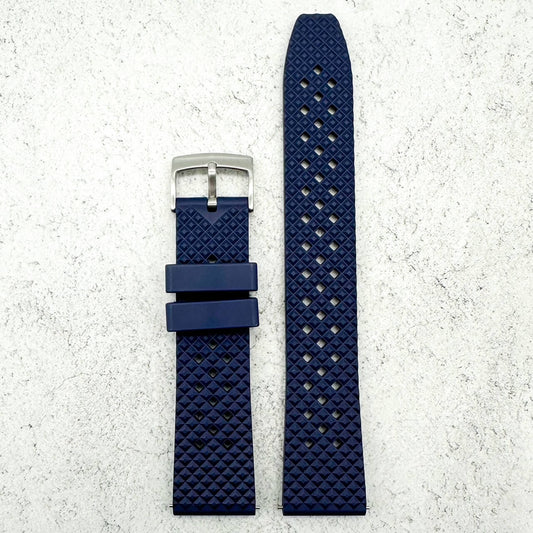 Honeycomb FKM Rubber Watch Strap Dark Blue 1