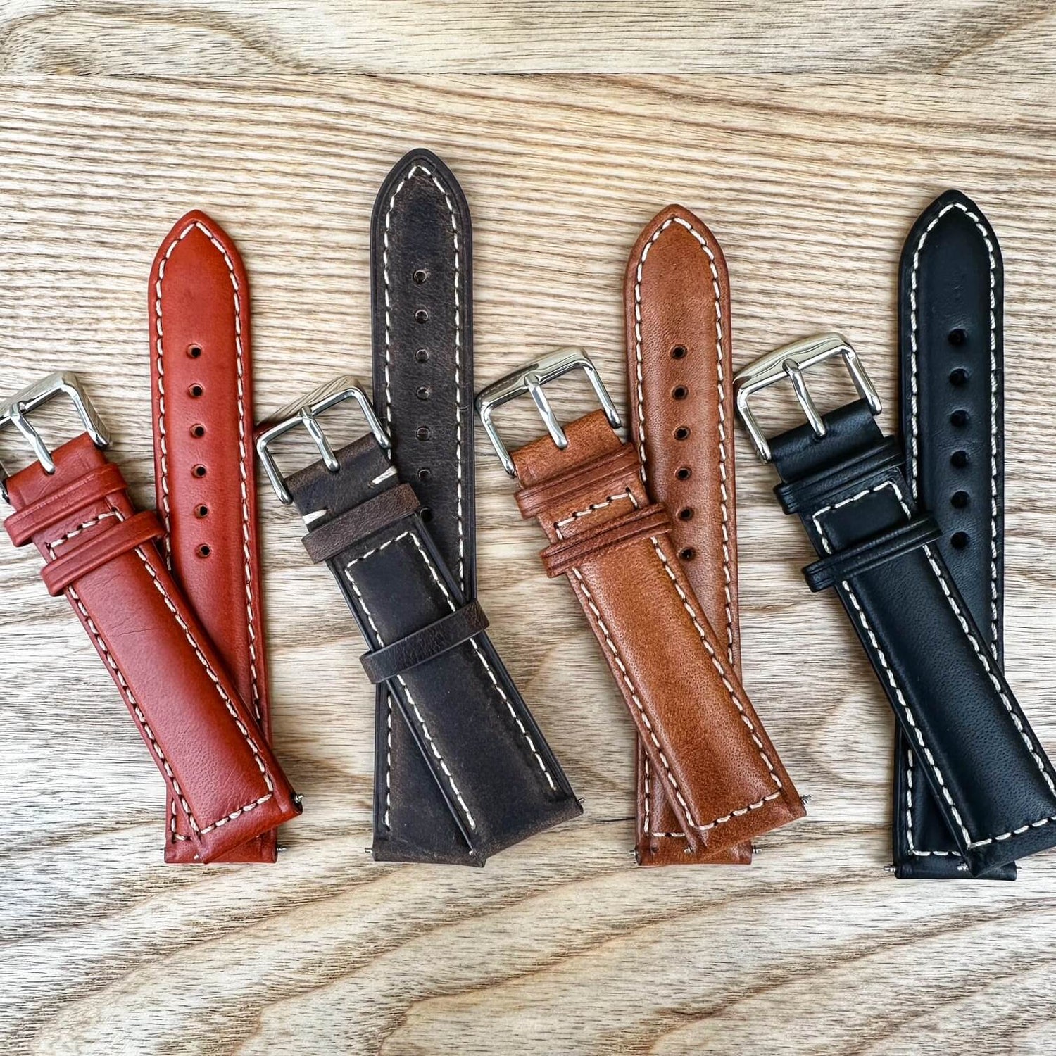 Italian Leather Watch Straps Collection by The Thrifty Gentleman