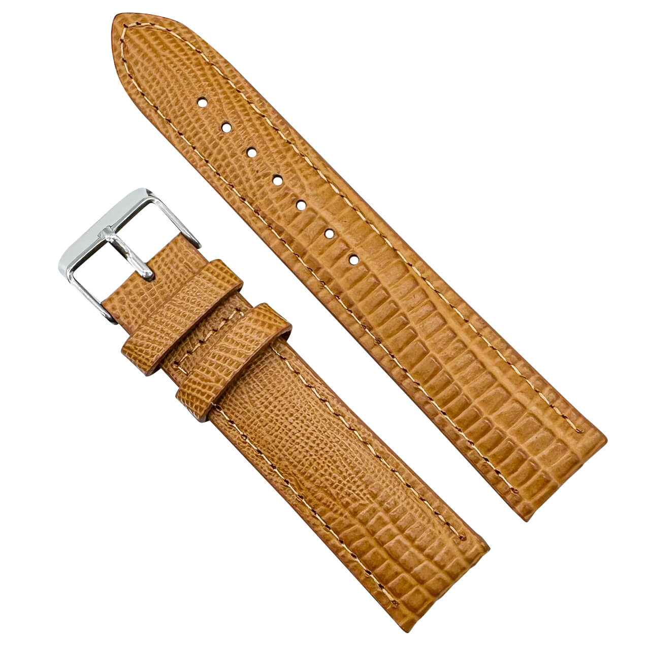Lizard Grain Genuine Calf Leather Mustard The Thrifty Gentleman