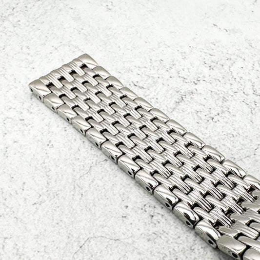 Luxury Polished Stainless Steel Mesh Design Watch Bracelet With Butterfly Clasp 1