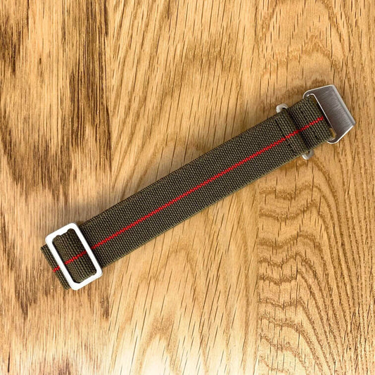 Marine Nationale Watch Strap Army Green Red 2