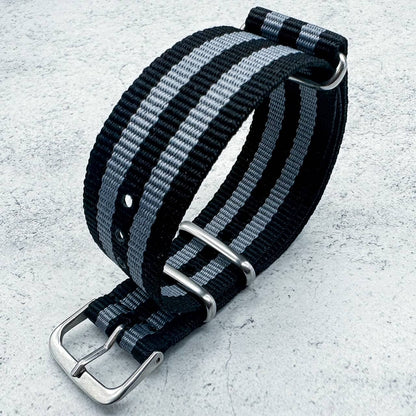 NATO Watch Strap Black Grey Bond Spectre 3