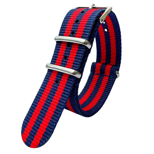 NATO Watch Strap Blue Red 1