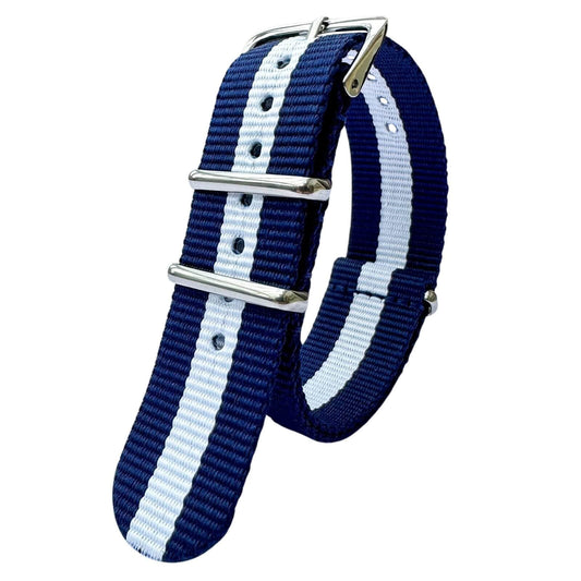 NATO Watch Strap Blue White 1