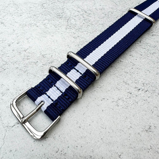 NATO Watch Strap Blue White 2