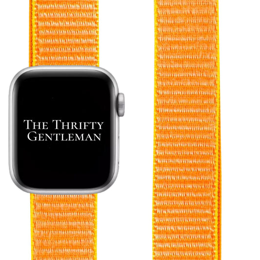 Nylon Sport Apple Watch Strap In Canary Yellow From The Thrifty Gentleman