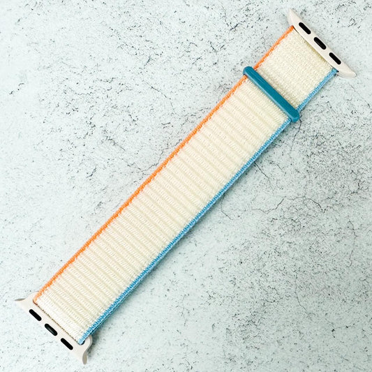Nylon Sport Apple Watch Strap In Cream 1