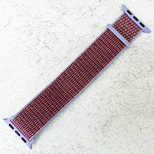 Nylon Sport Apple Watch Strap In Lilac 1