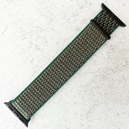 Nylon Sport Apple Watch Strap In Neptune Green 1