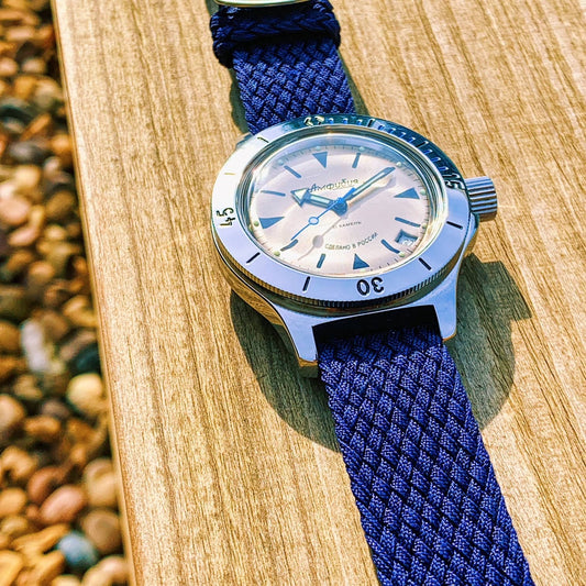 Perlon Watch Strap Navy Blue 2