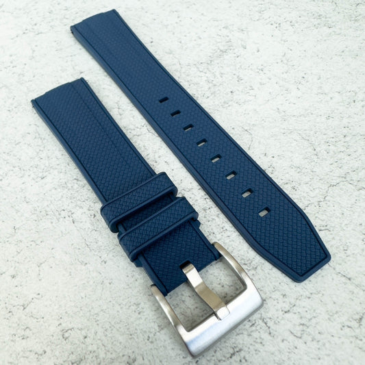 Premium FKM Rubber Watch Strap Dark Blue 2