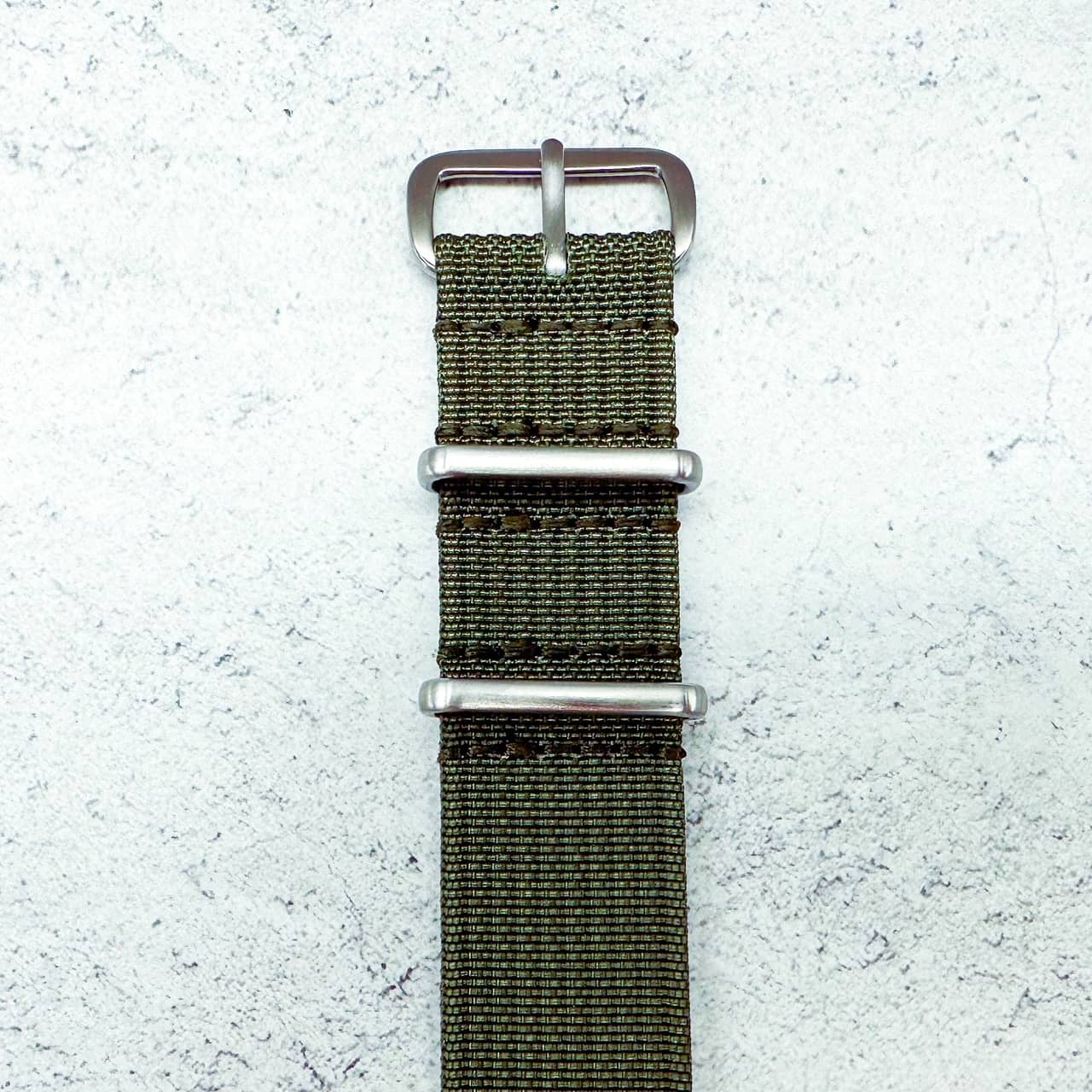 Ribbed NATO Watch Strap Green 4