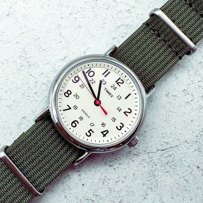 Ribbed NATO Watch Strap Green 5