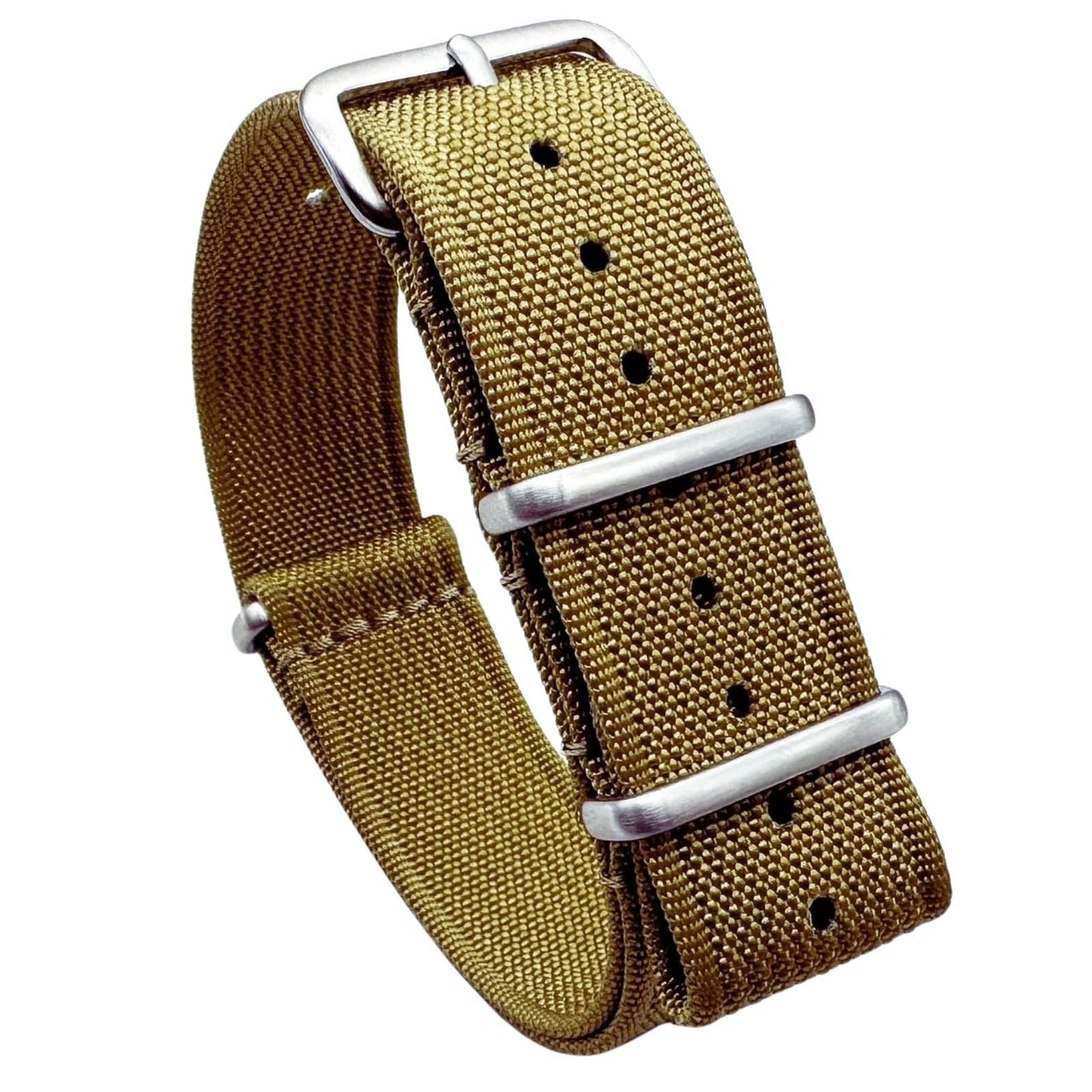 Ribbed NATO Watch Strap Khaki 1