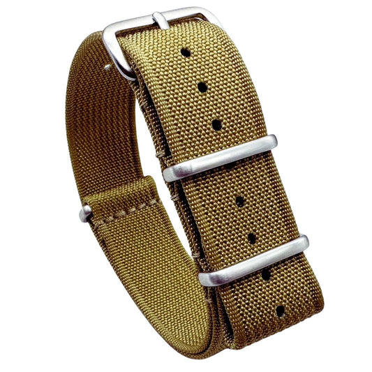 Ribbed NATO Watch Strap Khaki 1