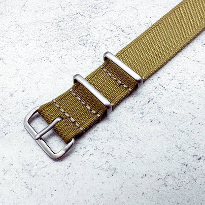Ribbed NATO Watch Strap Khaki 3