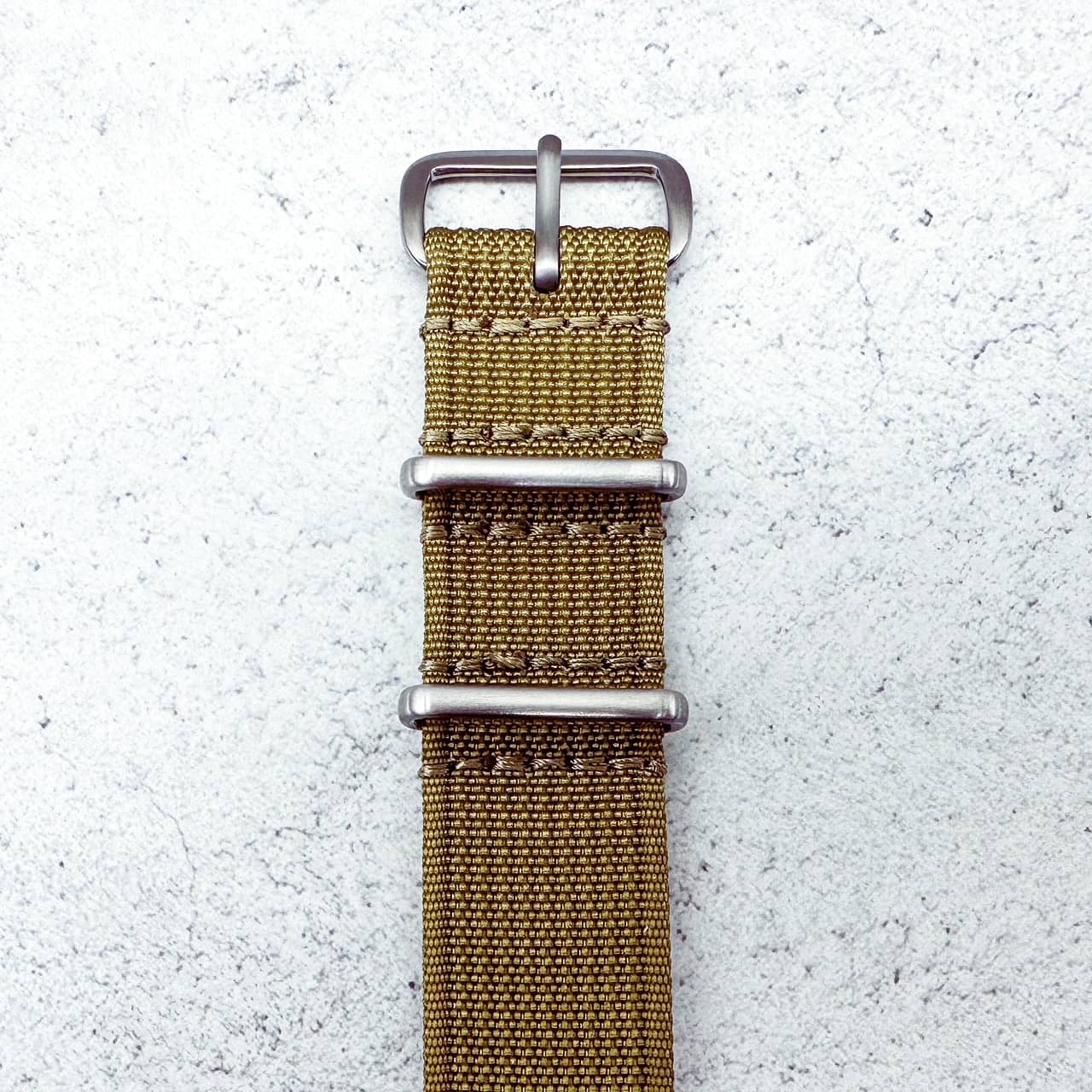 Ribbed NATO Watch Strap Khaki 4