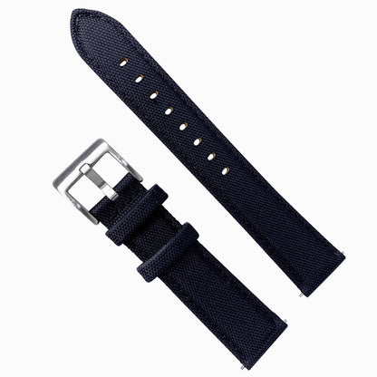 Sailcloth Watch Strap Black 1