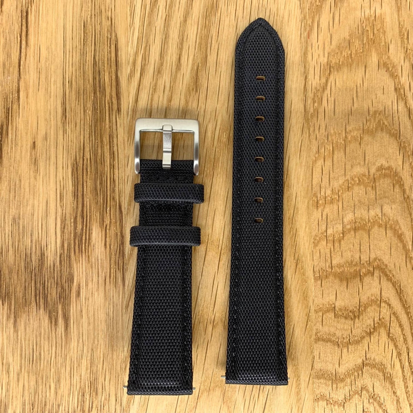 Sailcloth Watch Strap Black 3