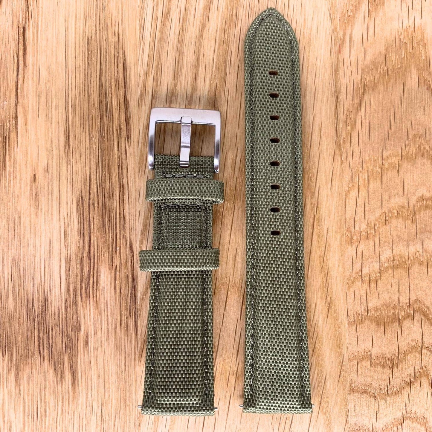 Sailcloth Watch Strap Green 3