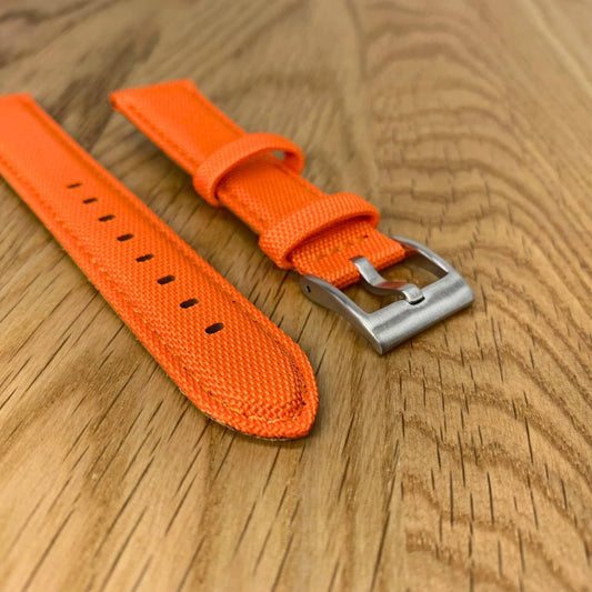 Sailcloth Watch Strap Orange 2