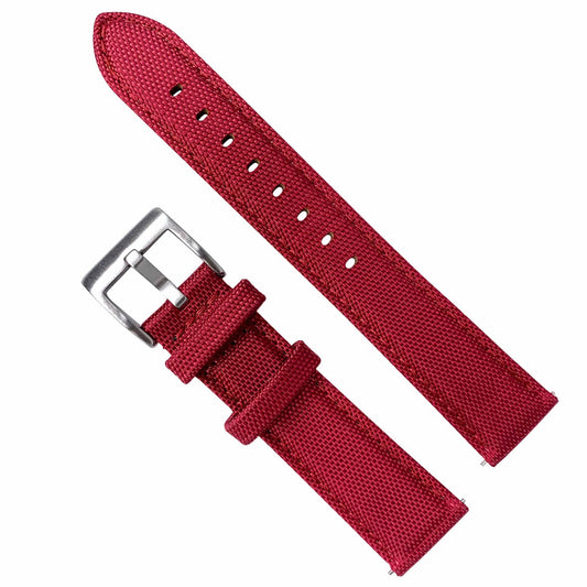 Sailcloth Watch Strap Red 1