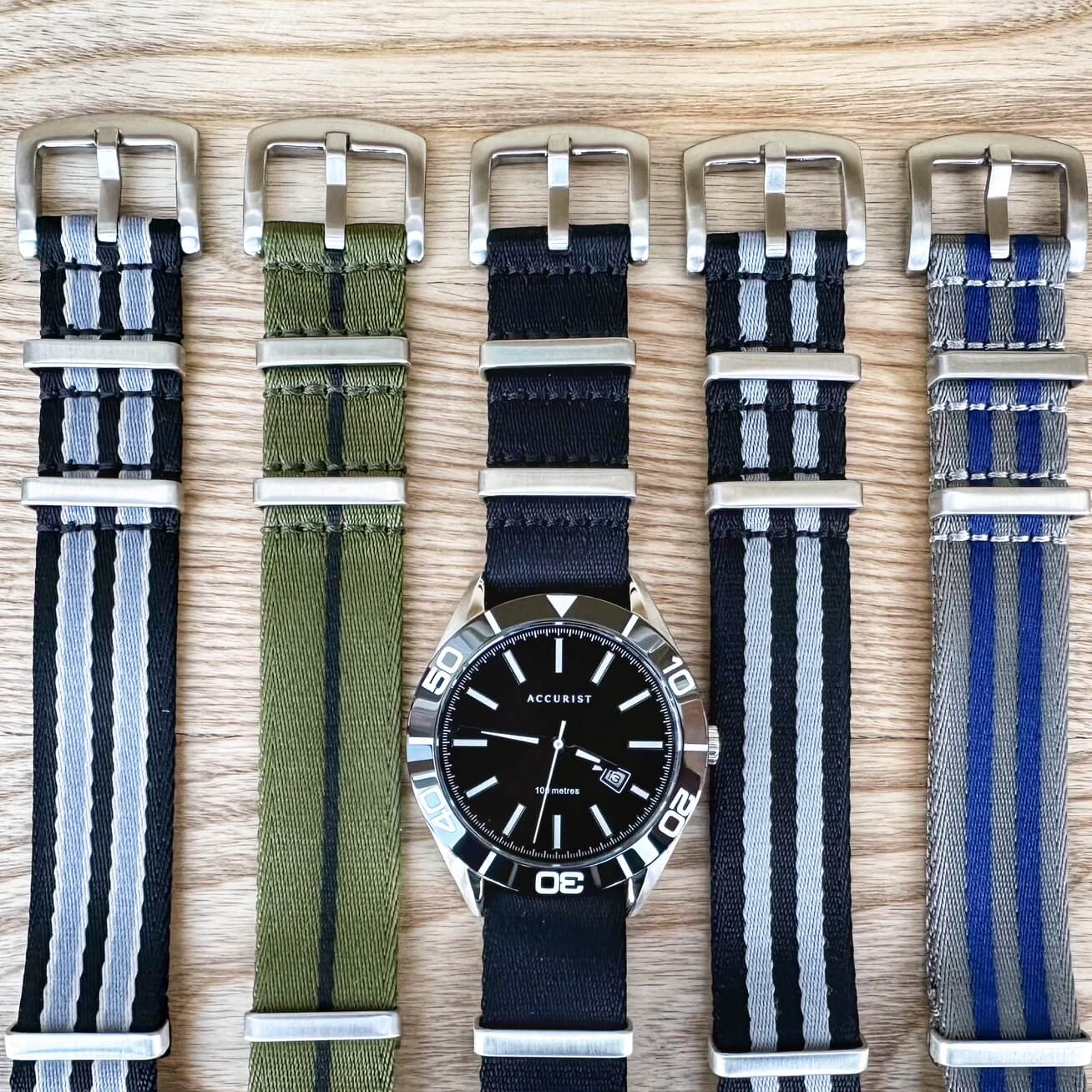 Seatbelt NATO Watch Straps Collection by The Thrifty Gentleman