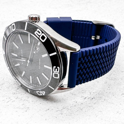 Silicone Tyre Tread Quick Release Watch Strap Blue 18mm 20mm 22mm 5