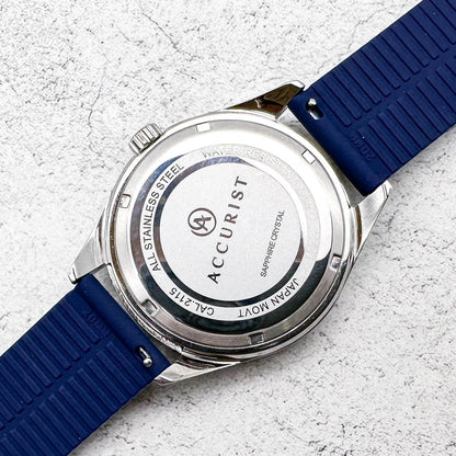 Silicone Tyre Tread Quick Release Watch Strap Blue 18mm 20mm 22mm 6