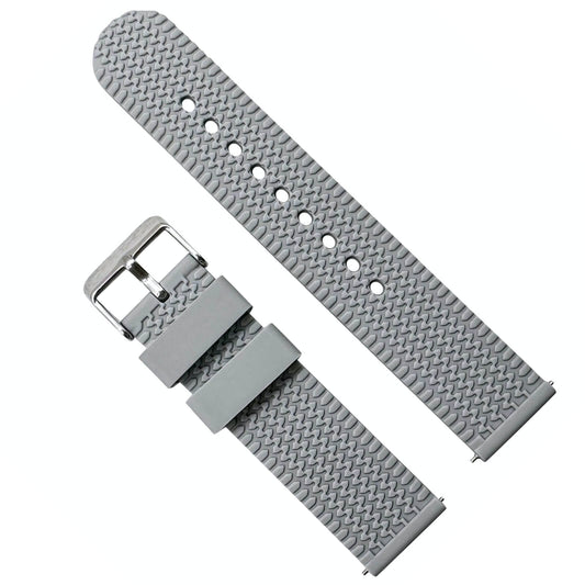 Silicone Tyre Tread Quick Release Watch Strap Grey 18mm 20mm 22mm The Thrifty Gentleman